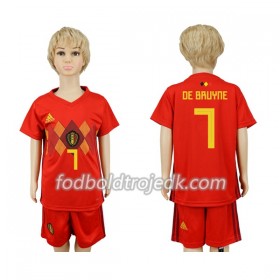 Belgien VM 2018 De Bruyne 7 Børn Hjemme - Fodboldtrøjer(S/S)